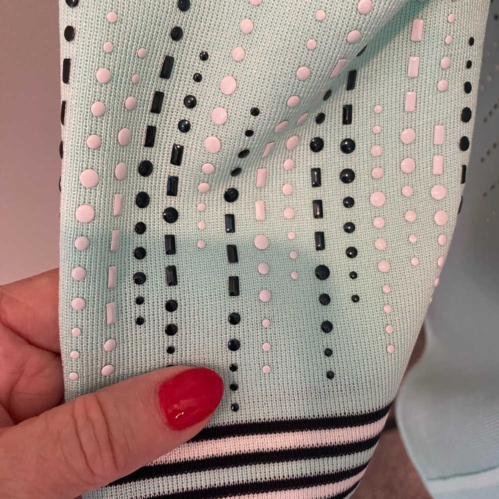 Ming Wang Light Mint Green Knit Jacket - Picture 6 of 6